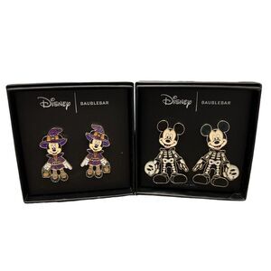 Disney X Baublebar‎ Mickey Mouse Halloween Skeleton Glow + Minnie Earrings - 358
